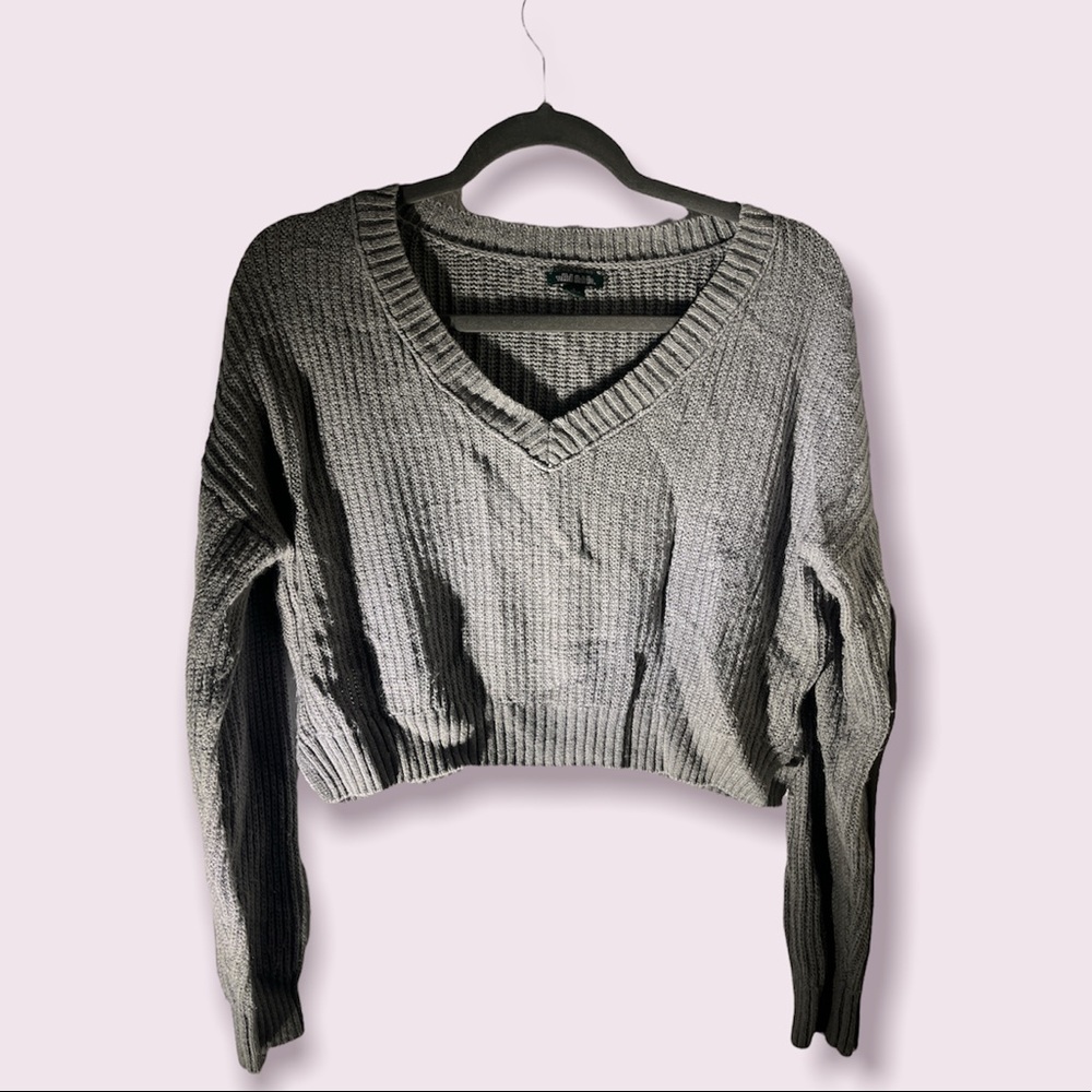 Grey Wild fable knit sweater